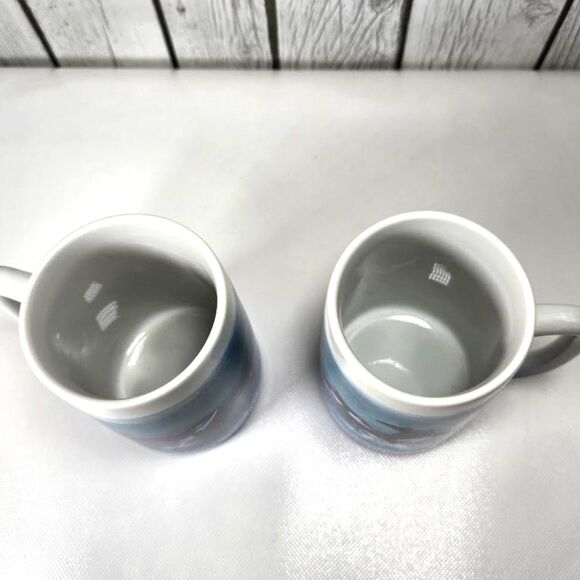 Vintage Otagiri Japan Killer Whale Hand Painted Ceramic Coffee Mug Set of 2 - Picture 3 of 9